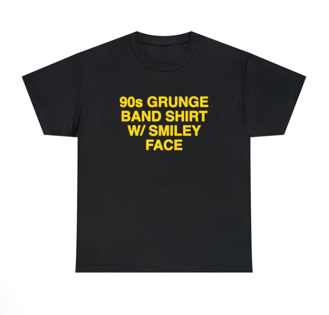 90s Grunge Band Shirt W Smiley Face shirt