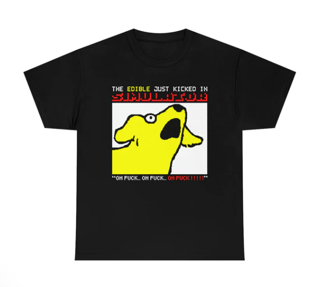 Dog Takes Edible Simulator shirt