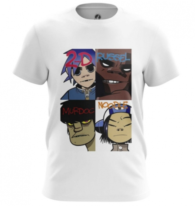 Gorillaz band Characters print shirt