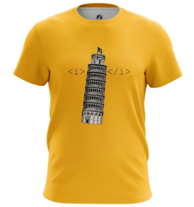 Italic Style Leaning Tower Pisa shirt