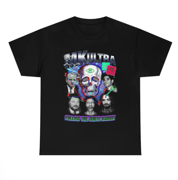 MK Ultra follow the white rabbit shirt