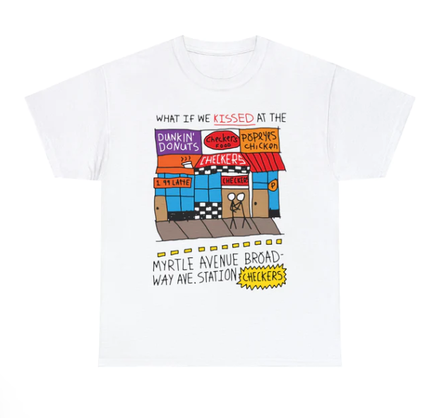 What If We Kissed At The Myrtle Avenue Broadway Ave Station Checkers shirt
