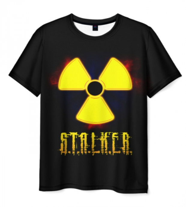 black text S.T.A.L.K.E.R. print shirt