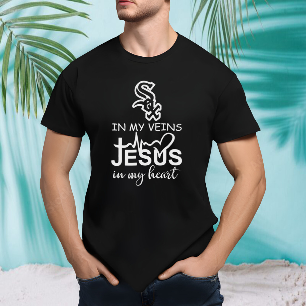 Chicago White Sox Logo 2023 In My Veins Jesus In My Heart shirt