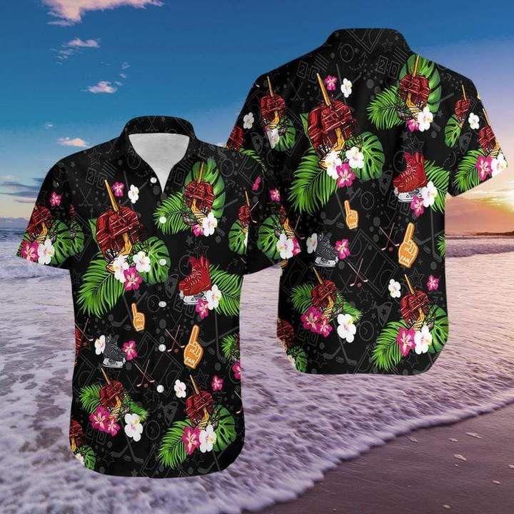 Ice Hockey Black Hawaiian Shirt Unisex Adult Hw6108 1 Ice Hockey Black Hawaiian Shirt Unisex Adult Hw6108