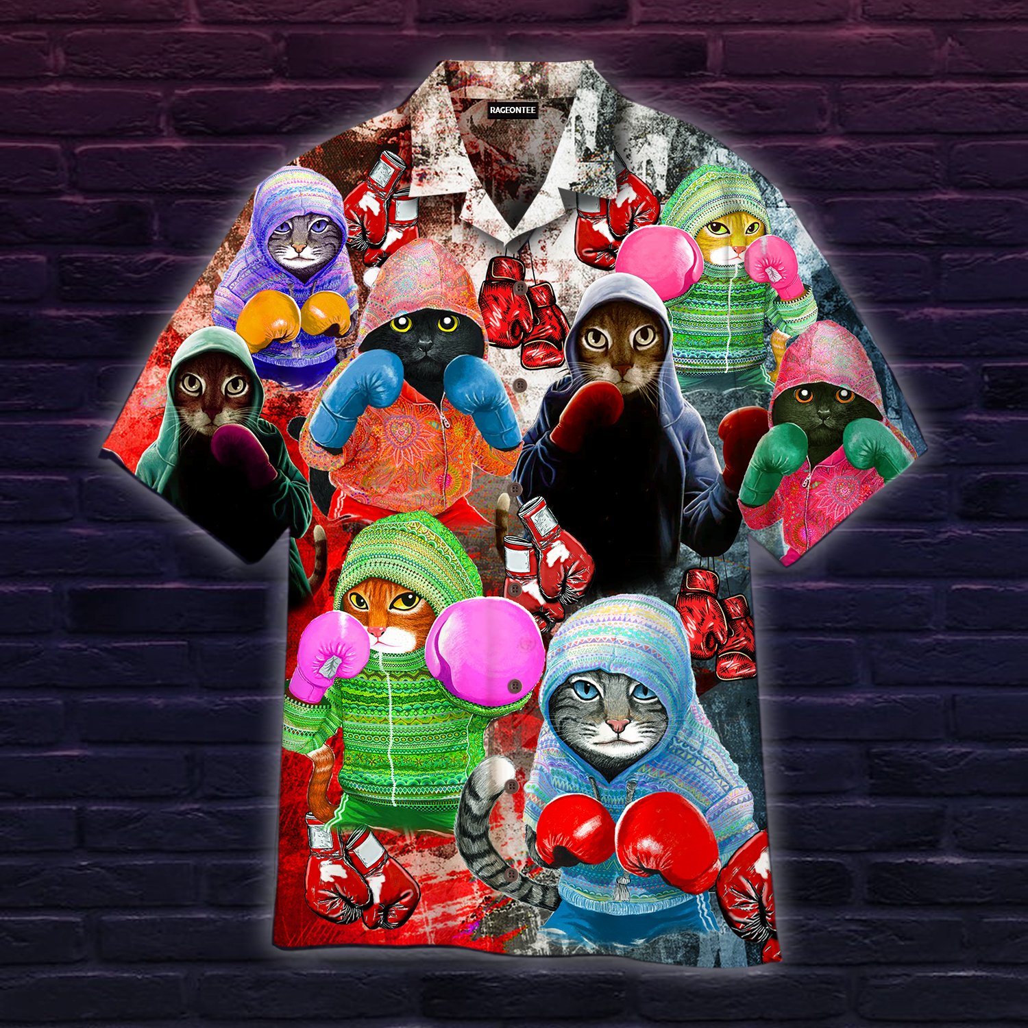 Amazing Boxing Cats Hawaiian Shirt For Men _amp Women Adult Wt1331