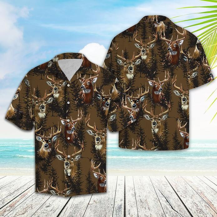 Amazing Deer Hawaiian Shirt  Unisex  Adult  Hw5857