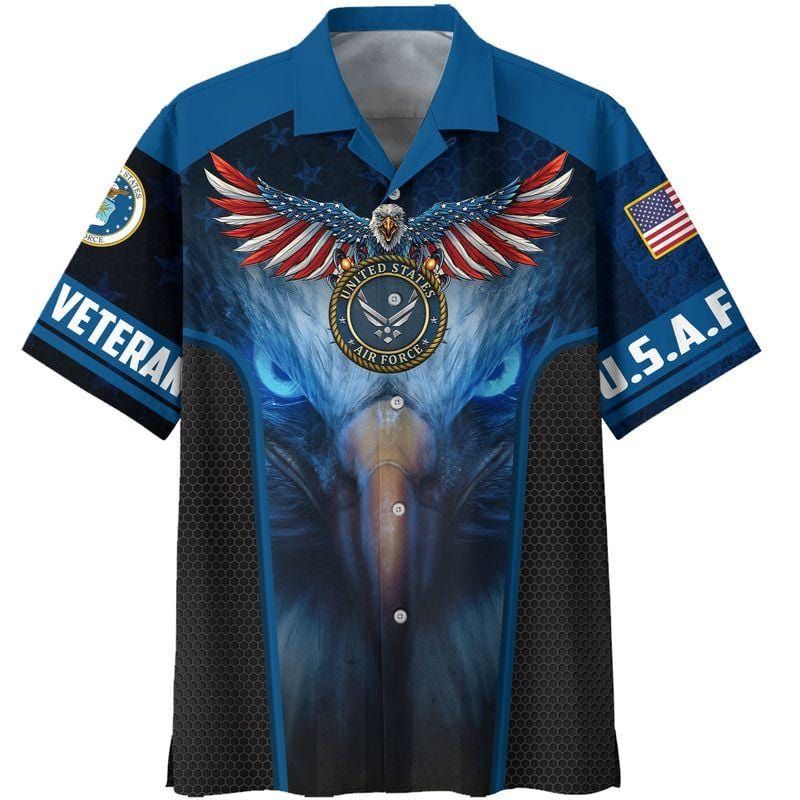 Amazing Patriot Eagle Us Air Force Veteran Unisex Hawaiian Shirts
