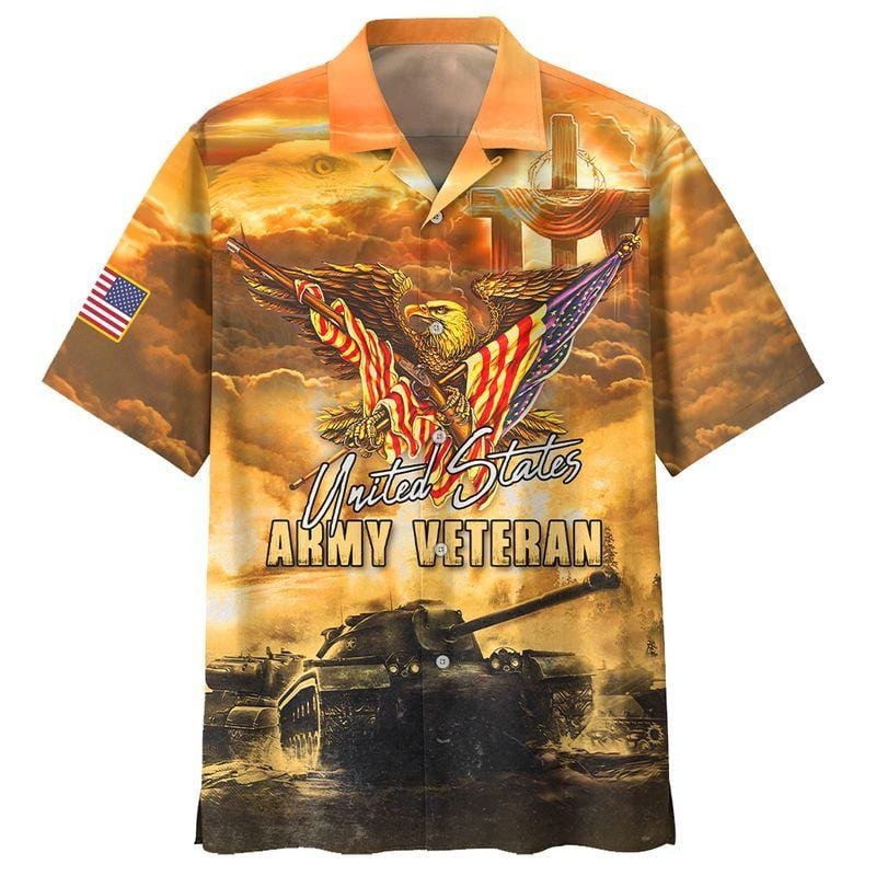 Amazing Patriot Eagle Us Army Veteran Hawaiian Shirt