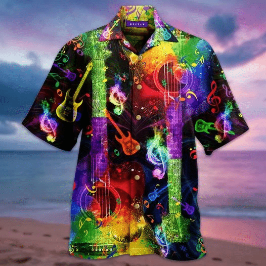 Amazing Rainbow Guitar Hawaiian Shirt  Unisex  Adult  Hw3942
