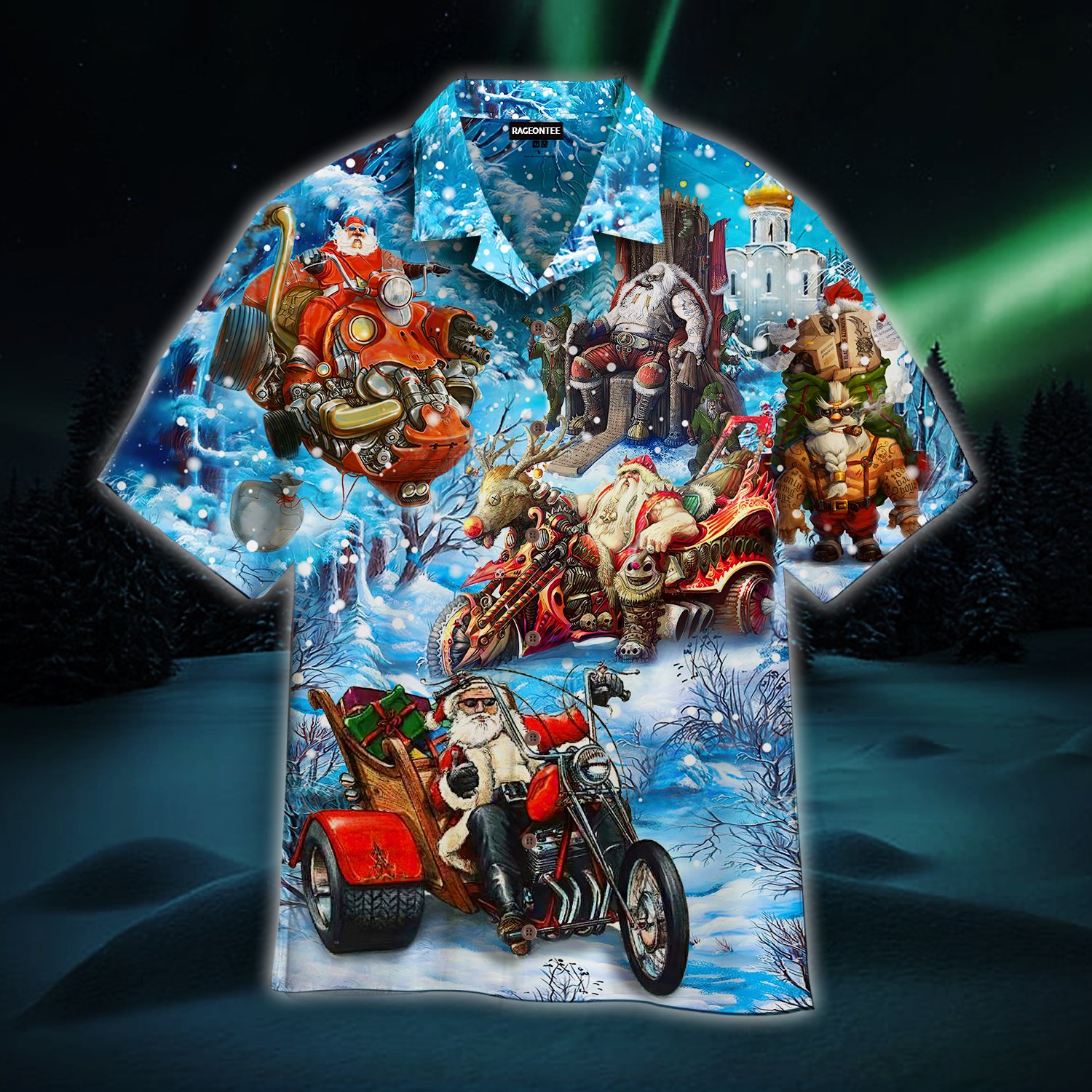 Amazing Santa Biker Christmas Hawaiian Shirt For Men _amp Women Adult Wt1006