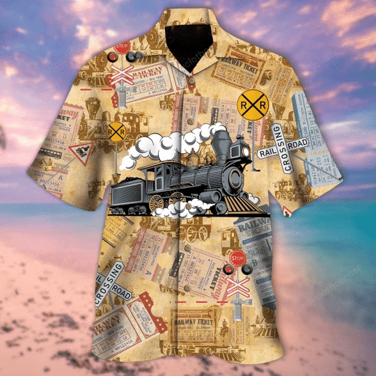 Amazing Western Railway Locomotive Hawaiian Shirt  Unisex  Adult  Hw4005