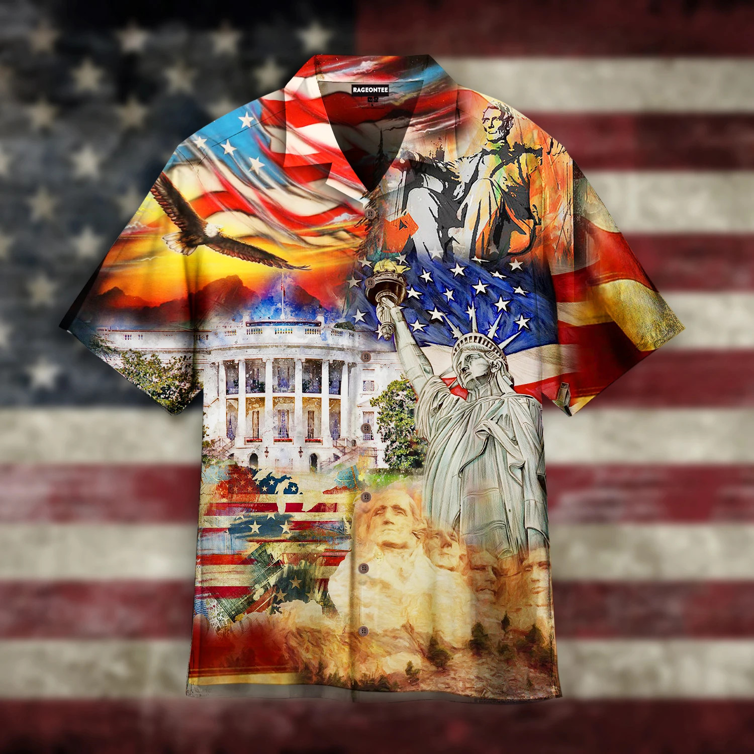 America Historical Proud Independence Day Hawaiian Shirt  Unisex  Adult  Hw4512