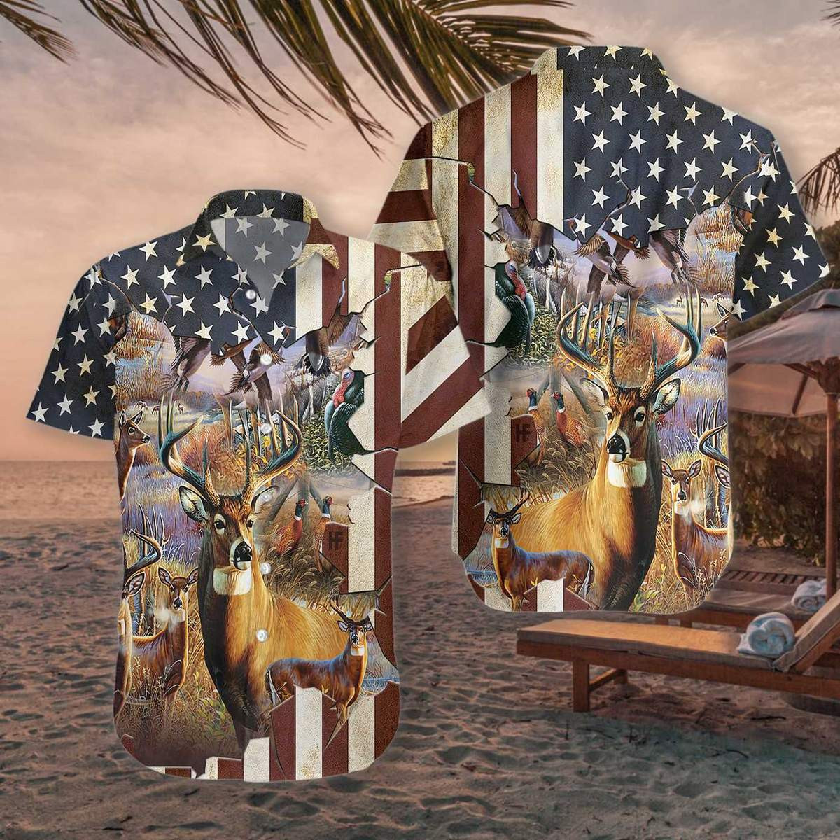 American Hunter Hawaiian Shirt  Unisex  Adult  Hw5604