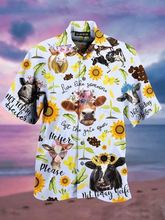 Animal Cotton-Blend Collar Shirts Tops Hawaiian Shirt Unisex Adult Hw4048