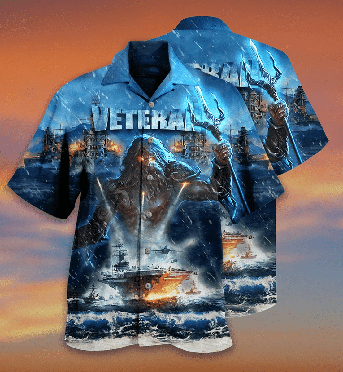 Aquaman Navy Veteran Unisex Hawaiian Shirts Kv