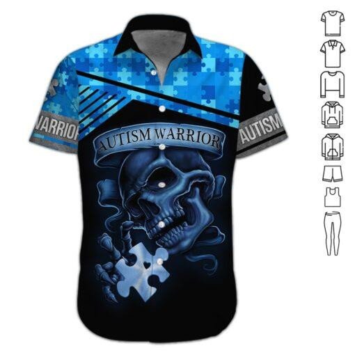 Autism Warrior Hawaiian Shirt  Unisex  Adult  Hw2917