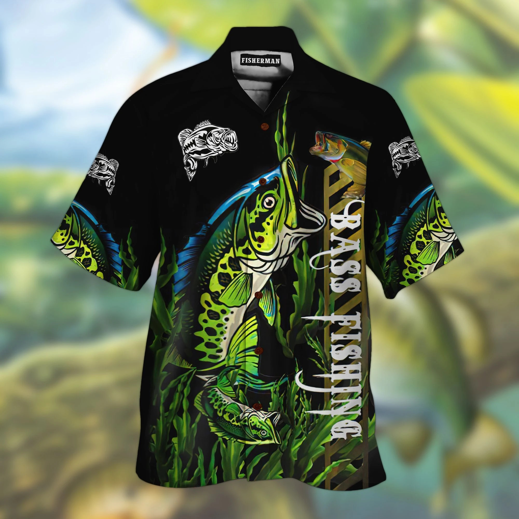 Bass Fish Hawaiian Shirt  Unisex  Adult  Hw4189