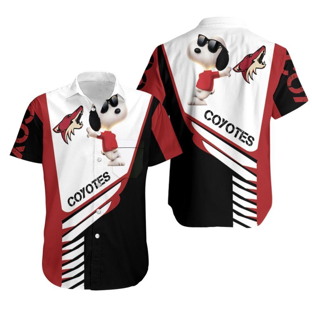 Beach Shirt Arizona Coyotes Snoopy For Fans 3D Hawaiian Shirt