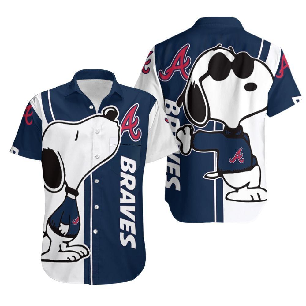 Beach Shirt Atlanta Braves Snoopy Lover 3D Printed Hawaiian Shirt