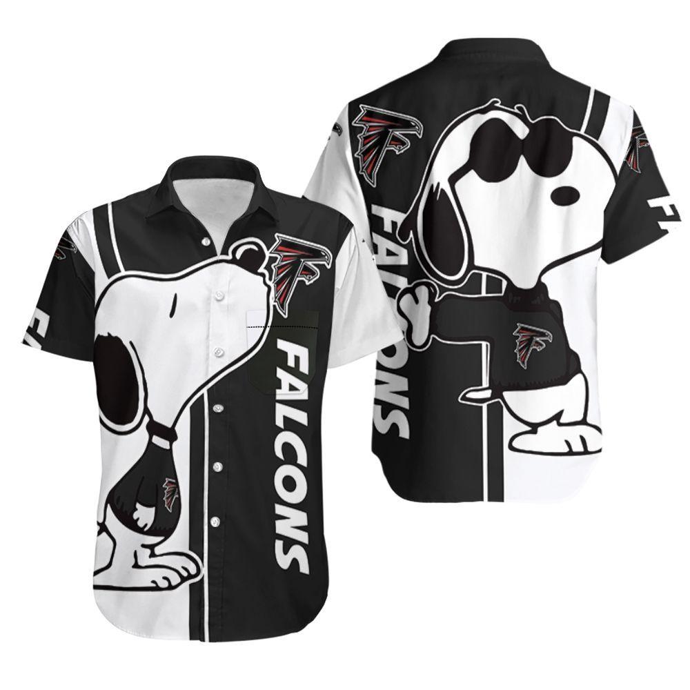 Beach Shirt Atlanta Falcons Snoopy Lover 3D Printed Hawaiian Shirt