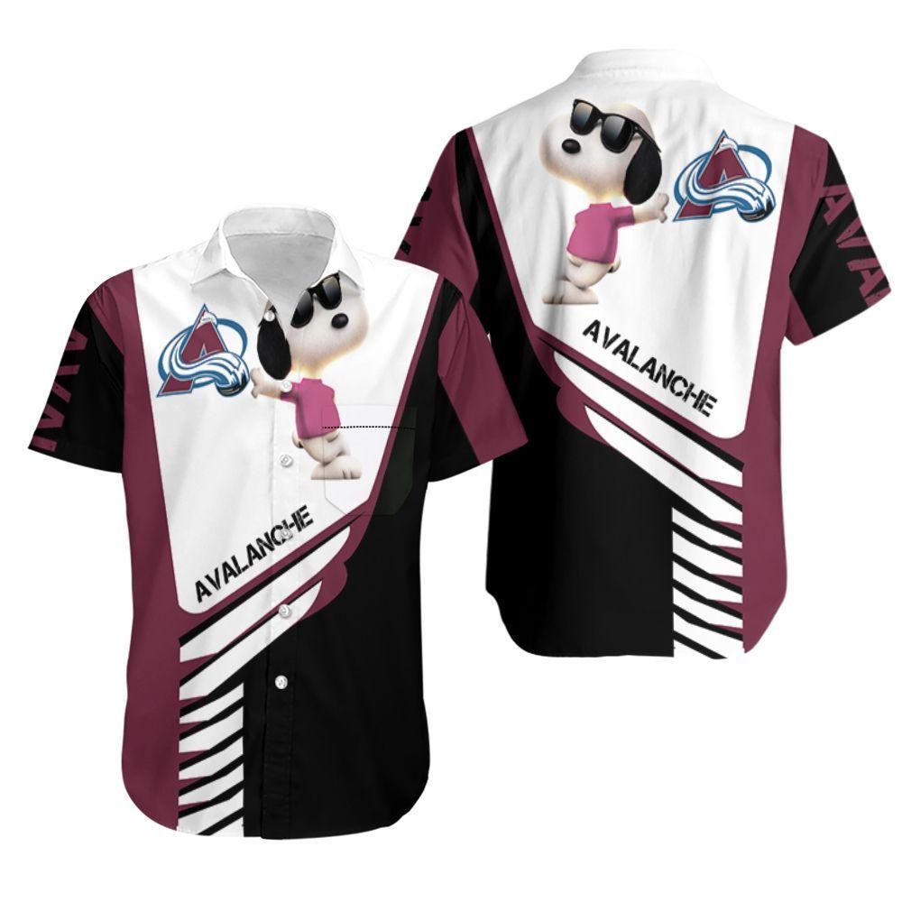 Beach Shirt Colorado Avalanche Snoopy For Fans 3D Hawaiian Shirt