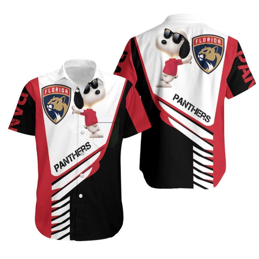 Beach Shirt Florida Panthers Snoopy For Fans 3D Hawaiian Shirt