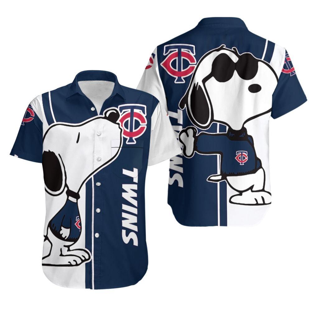 Beach Shirt Minnesota Twins Snoopy Lover 3D Printed Hawaiian Shirt
