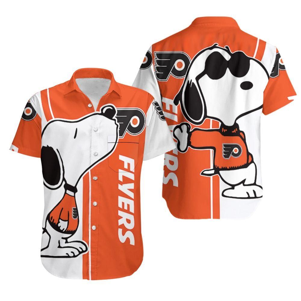 Beach Shirt Philadelphia Flyers Snoopy Lover 3D Printed Hawaiian Shirt
