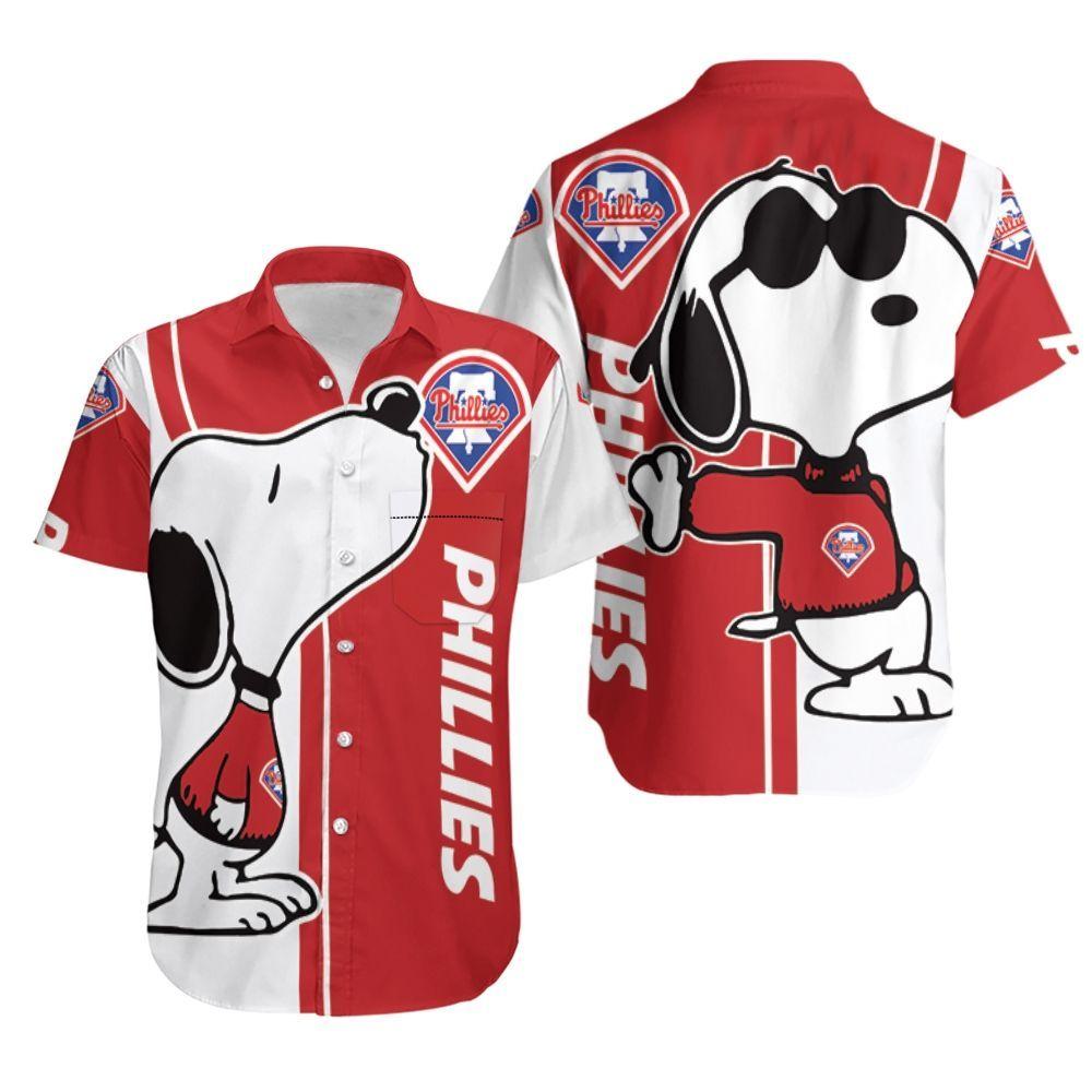 Beach Shirt Philadelphia Phillies Snoopy Lover 3D Printed Hawaiian Shirt