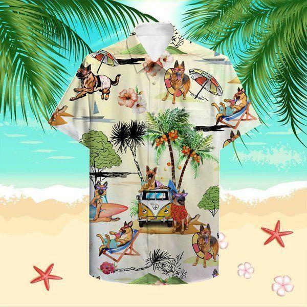 Beach Vacation German Shepherd Hawaiian Shirt For Men _amp Women Adult Hw7947