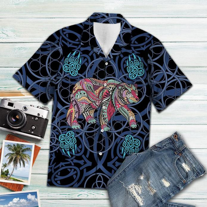 Bear Blue Mandala Hawaiian Shirt Unisex Adult Hw5869