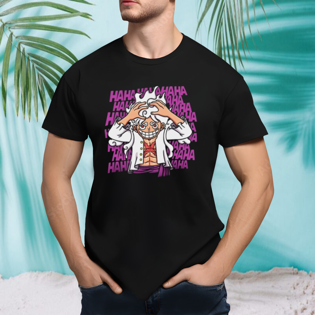 The sun god joke Nika from One Piece art design t-shirt