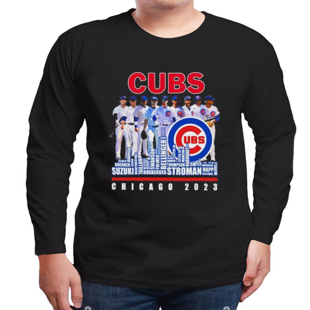 Chicago Cubs 2023 Baseball Team Names Skyline Shirt