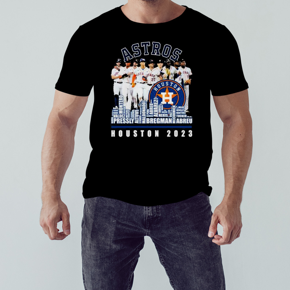 Houston Astros 2023 Baseball Team Names Skyline Champions Shirt