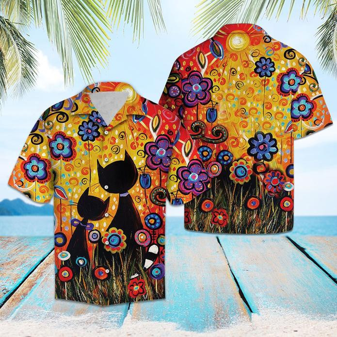Black Cat Paradise Hawaiian Shirt Unisex Adult Hw5421