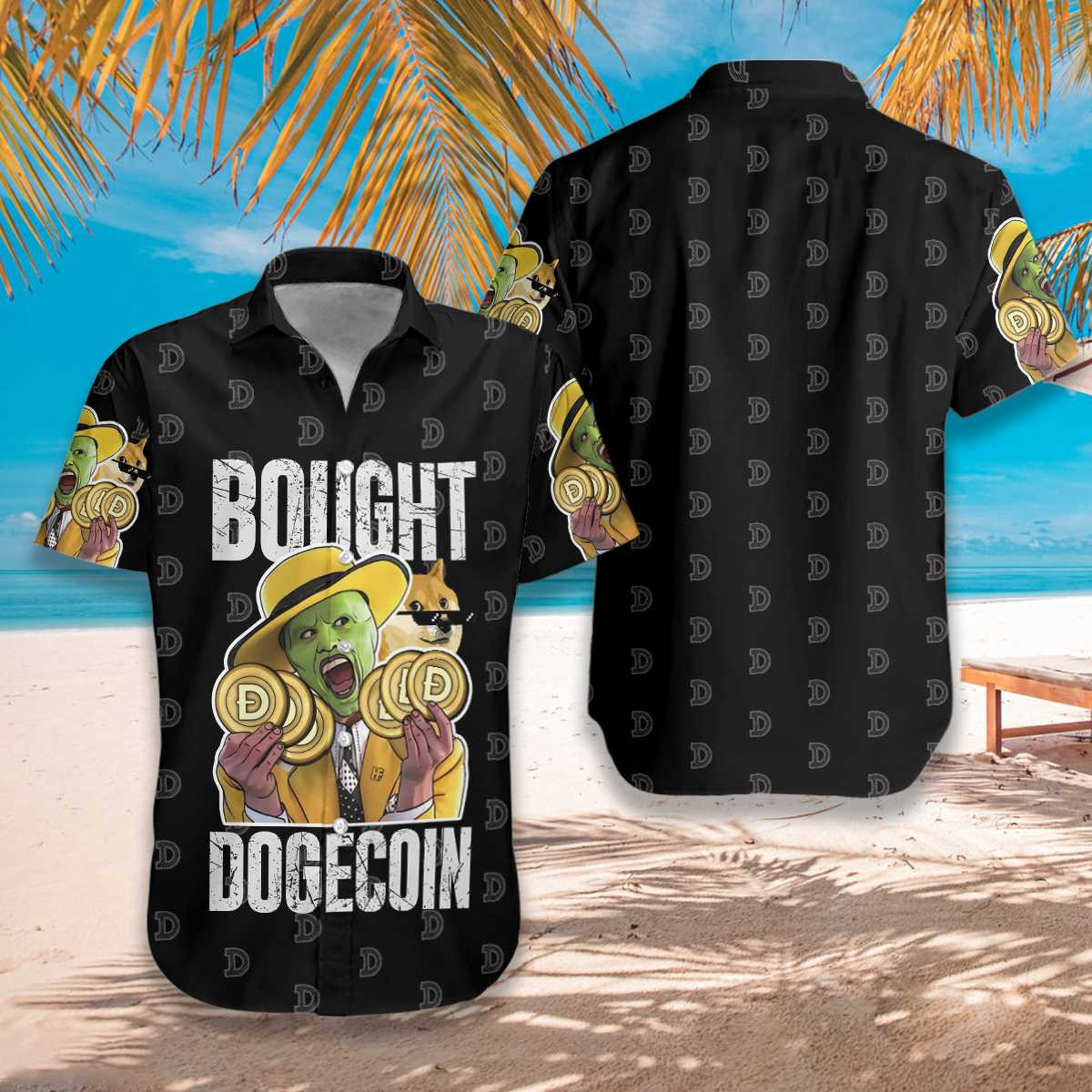 Bought Dogecoin Hawaiian Shirt  Unisex  Adult  Hw5105