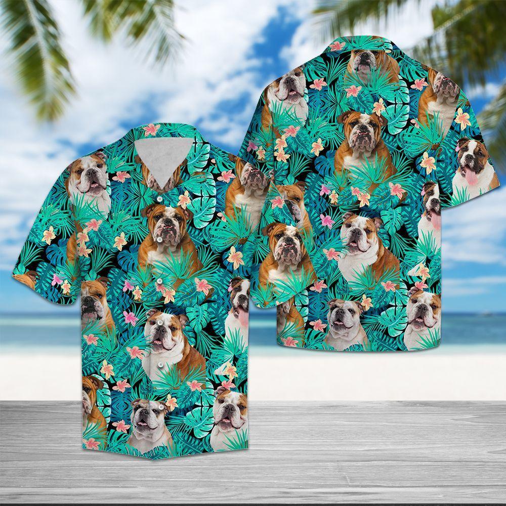 Bulldog Hawaiian Shirt  For Men _amp Women  Adult  Hw1181
