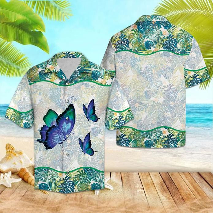 Butterfly Tropical Hawaiian Shirt  Unisex  Adult  Hw5624