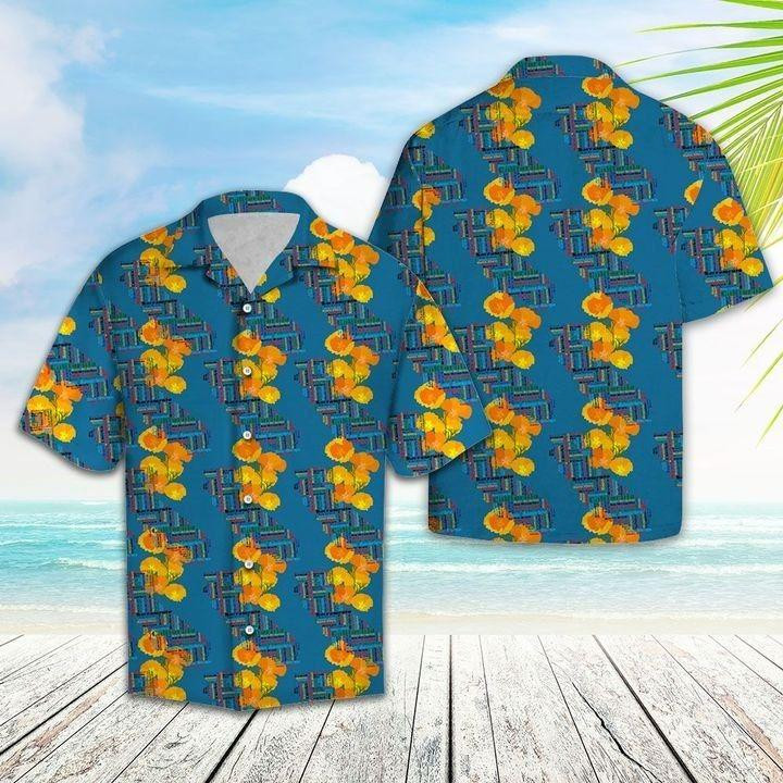 California Poppy Hawaiian Shirt  Unisex  Adult  Hw1600