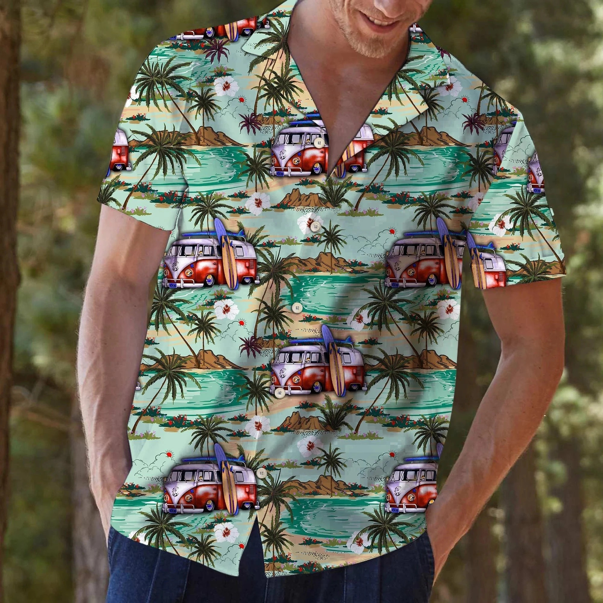 Caravan Beach Hawaiian Shirt  Unisex  Adult  Hw1266