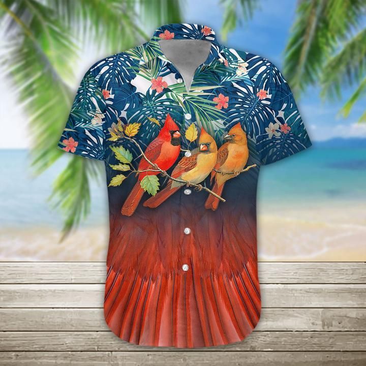 Cardinal Bird Hawaiian Shirt  Unisex  Adult  Hw1209