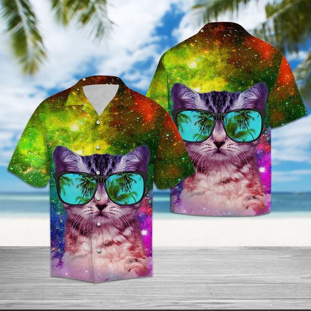 Cat Galaxy Hawaiian Shirt Unisex Adult Hw5446