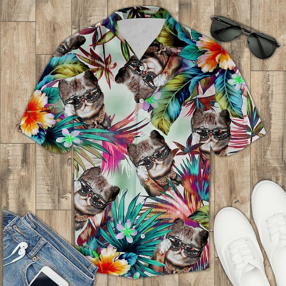 Cat Tropical Hawaiian Shirt For Men _amp Women Adult Hw3472