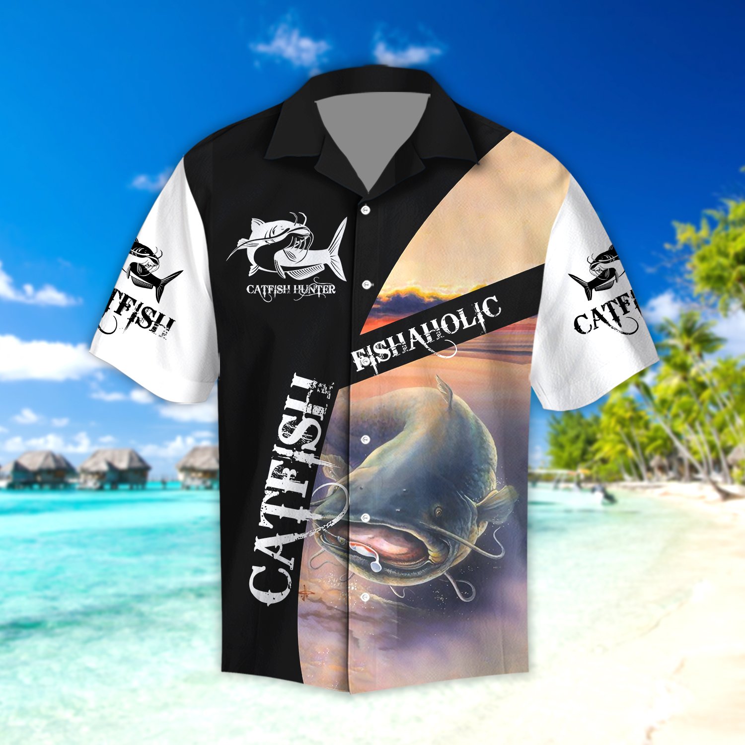Catfish Fishaholic Fishing Hawaiian Shirt  For Men _amp Women  Adult  Hw1564