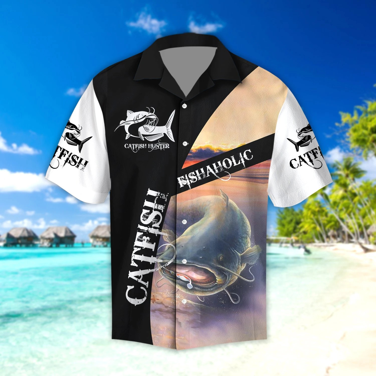 Catfish Fishaholic Fishing Hawaiian Shirt Unisex Adult Hw1564