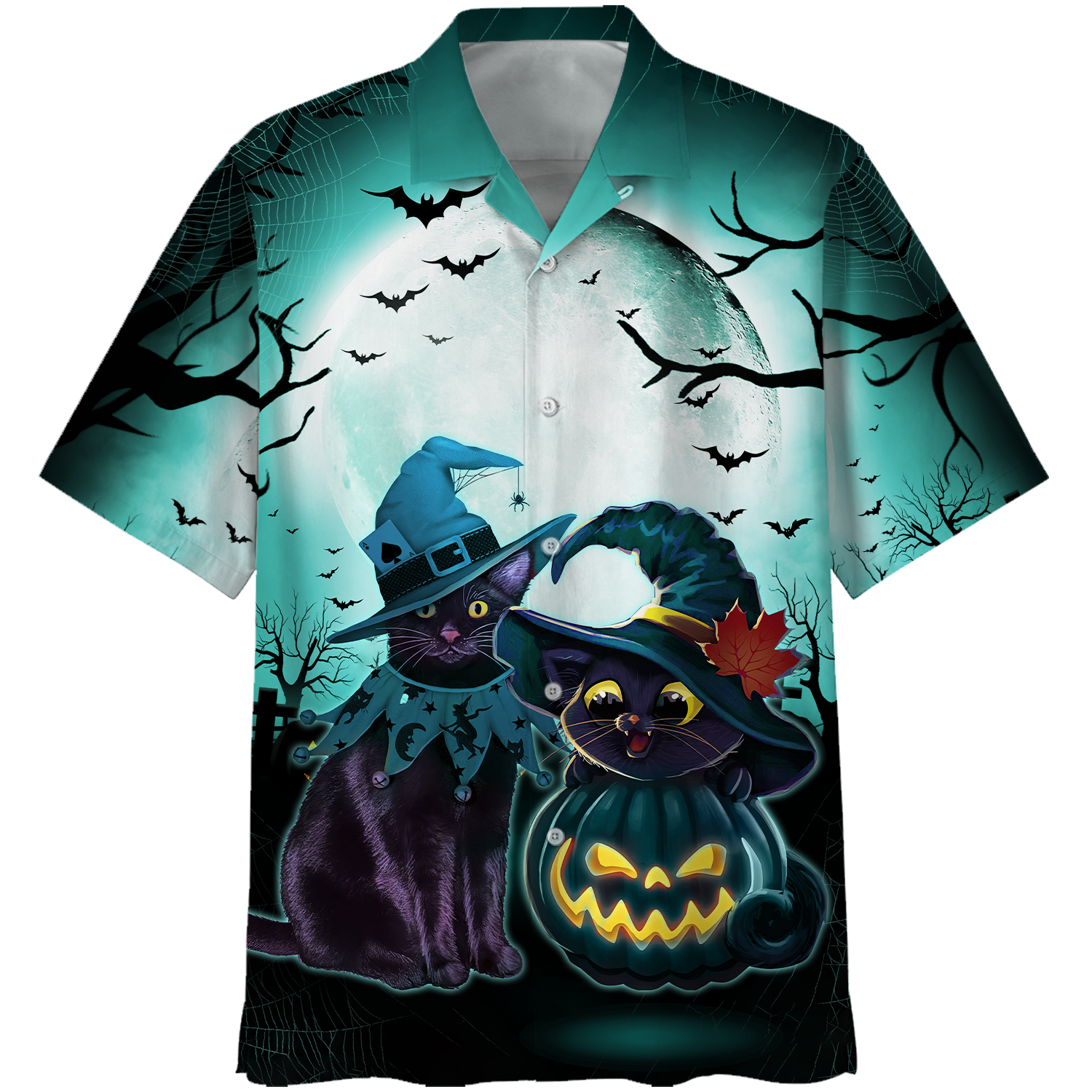 Cats Purple Hallloween Hawaiian Shirt For Men _amp Women Adult Hw8847