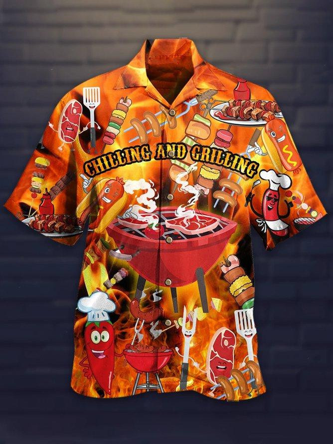 Chilling And Grilling Hawaiian Shirt  Unisex  Adult  Hw3669