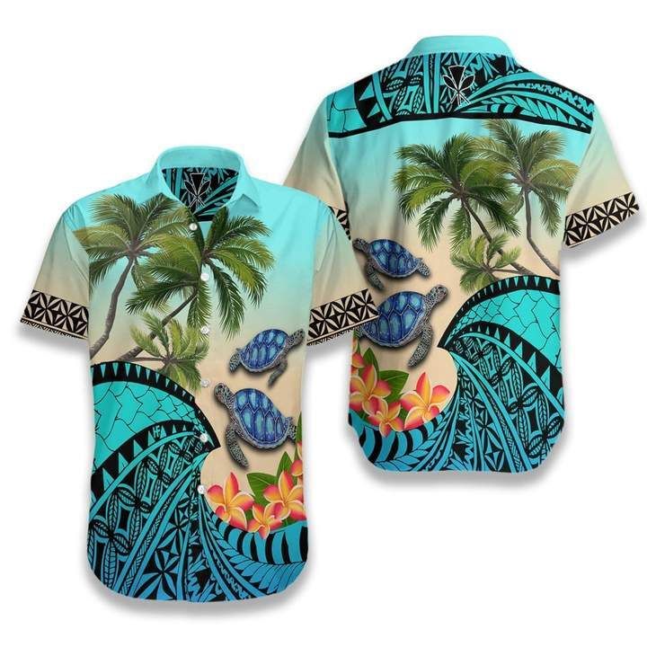 Coconut Tree Polynesian Turtle Hawaiian Shirt  Unisex  Adult  Hw3647