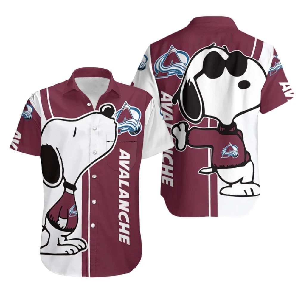 Colorado Avalanche Snoopy Lover 3D Printed Hawaiian Shirt Combo Beach